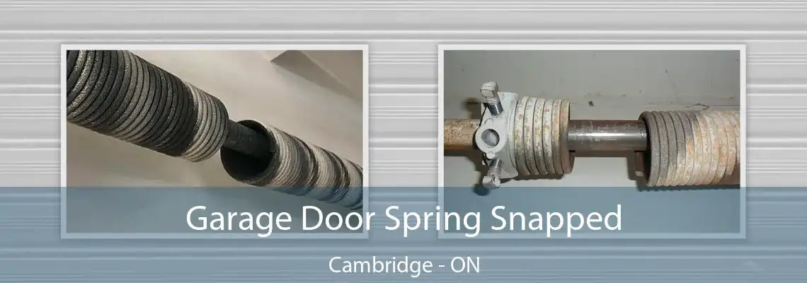 Garage Door Spring Snapped Cambridge - ON